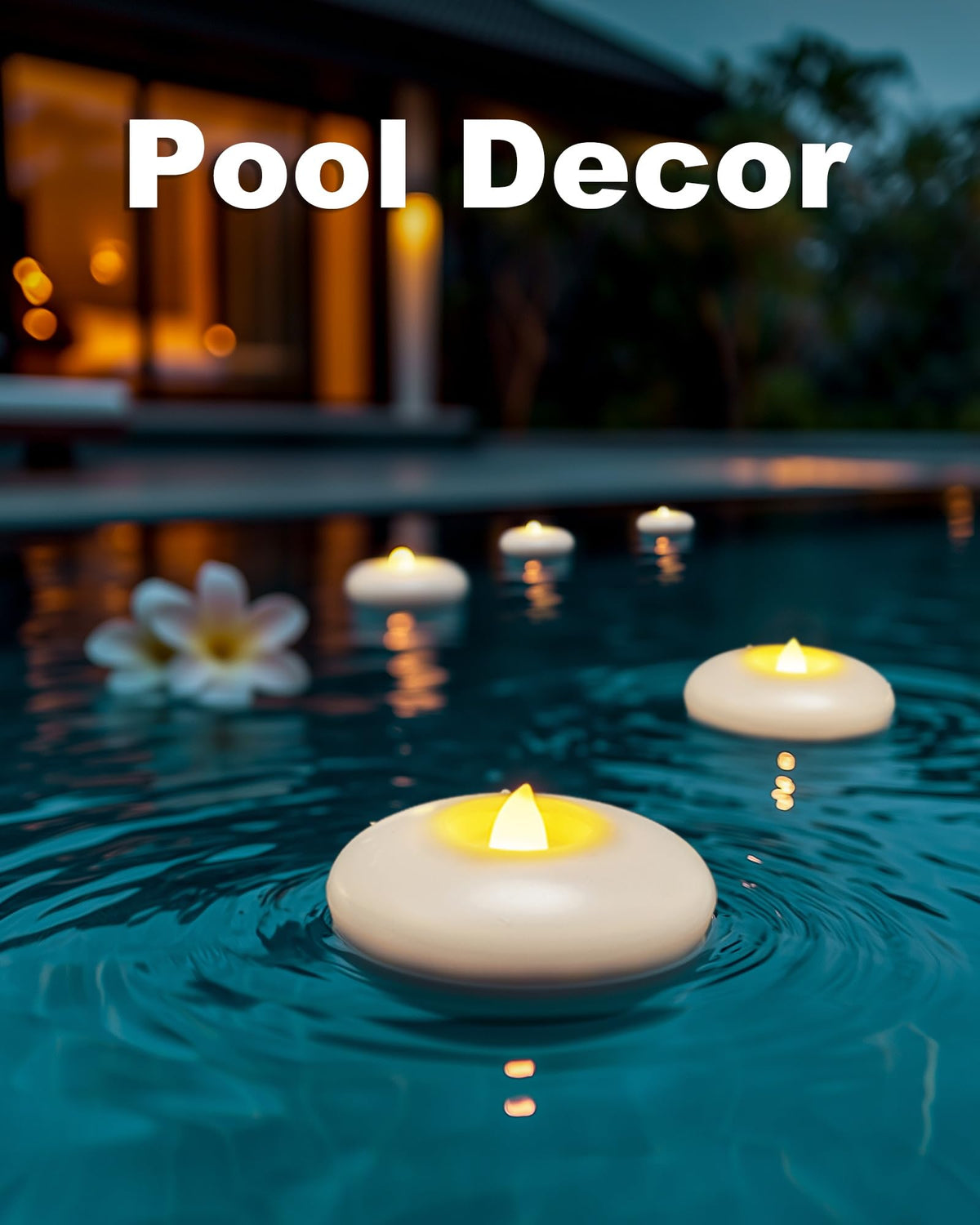 5plots 3-inch white floating LEDs glow softly for indoor decor.