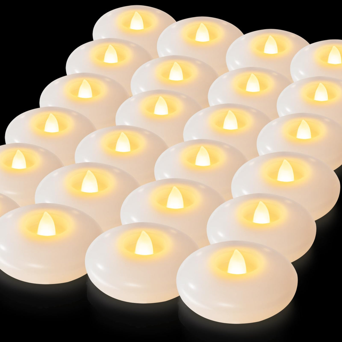 5plots floating candle in pool water provides safe flameless pool lighting