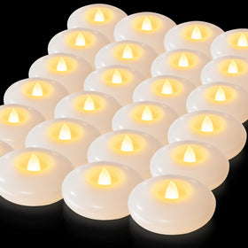 5plots floating candles 12-pack illuminate wedding centerpieces with a soft, safe glow.