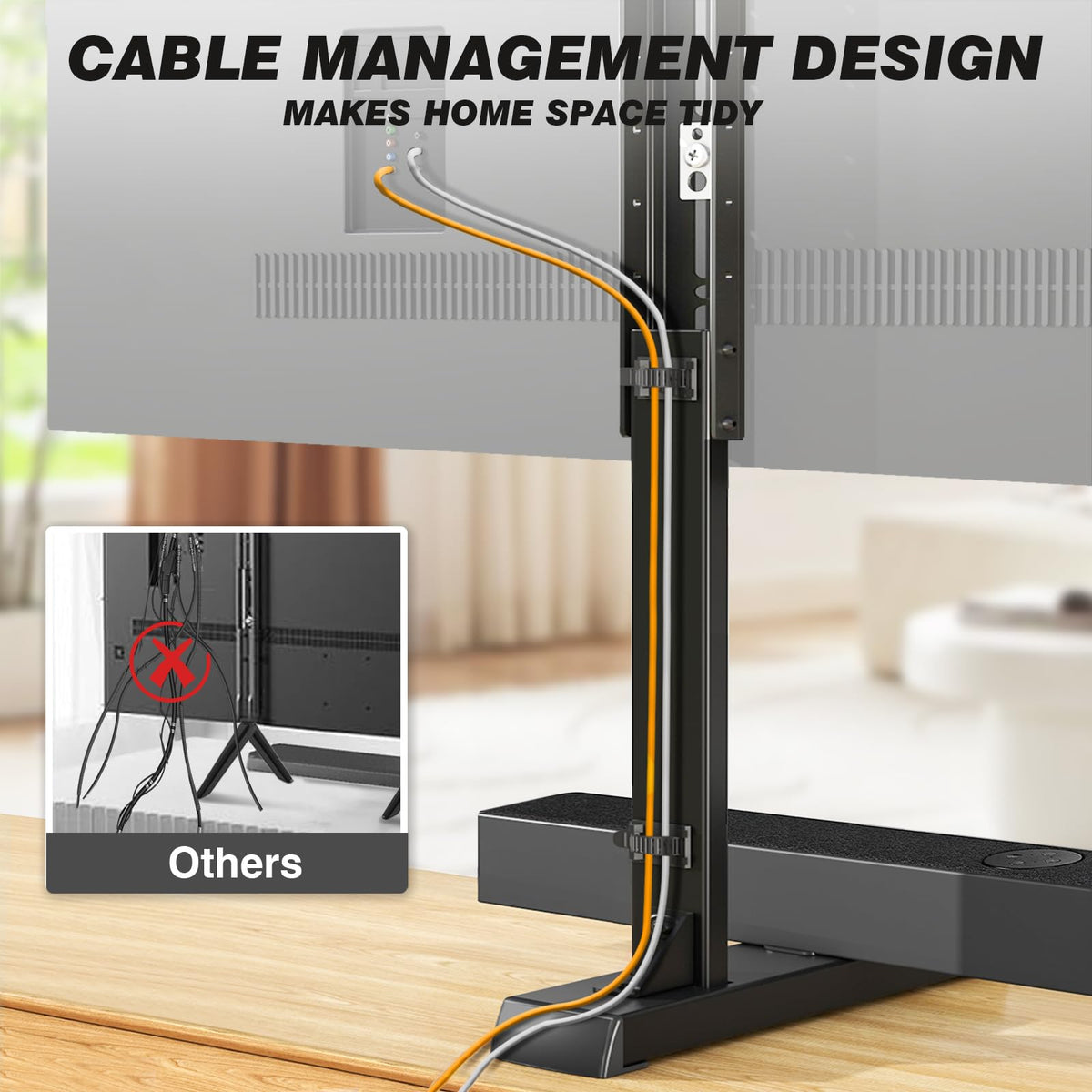 5Rcom table top TV stand easy-assembly saves time during setup.