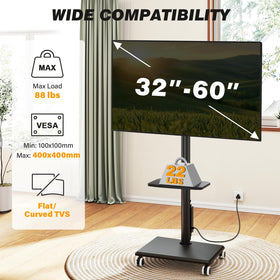 5Rcom universal compatibility supports 32–60 inch TVs securely.