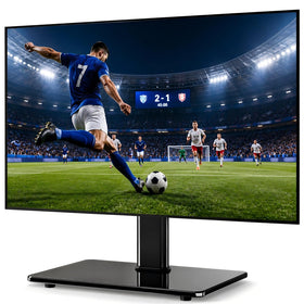 5Rcom universal swivel TV stand base provides stable tabletop mounting for 27-60 inch TVs.
