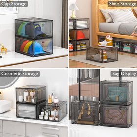 7 code clear shoe boxes fit sneakers heels and flats for organized shoe display