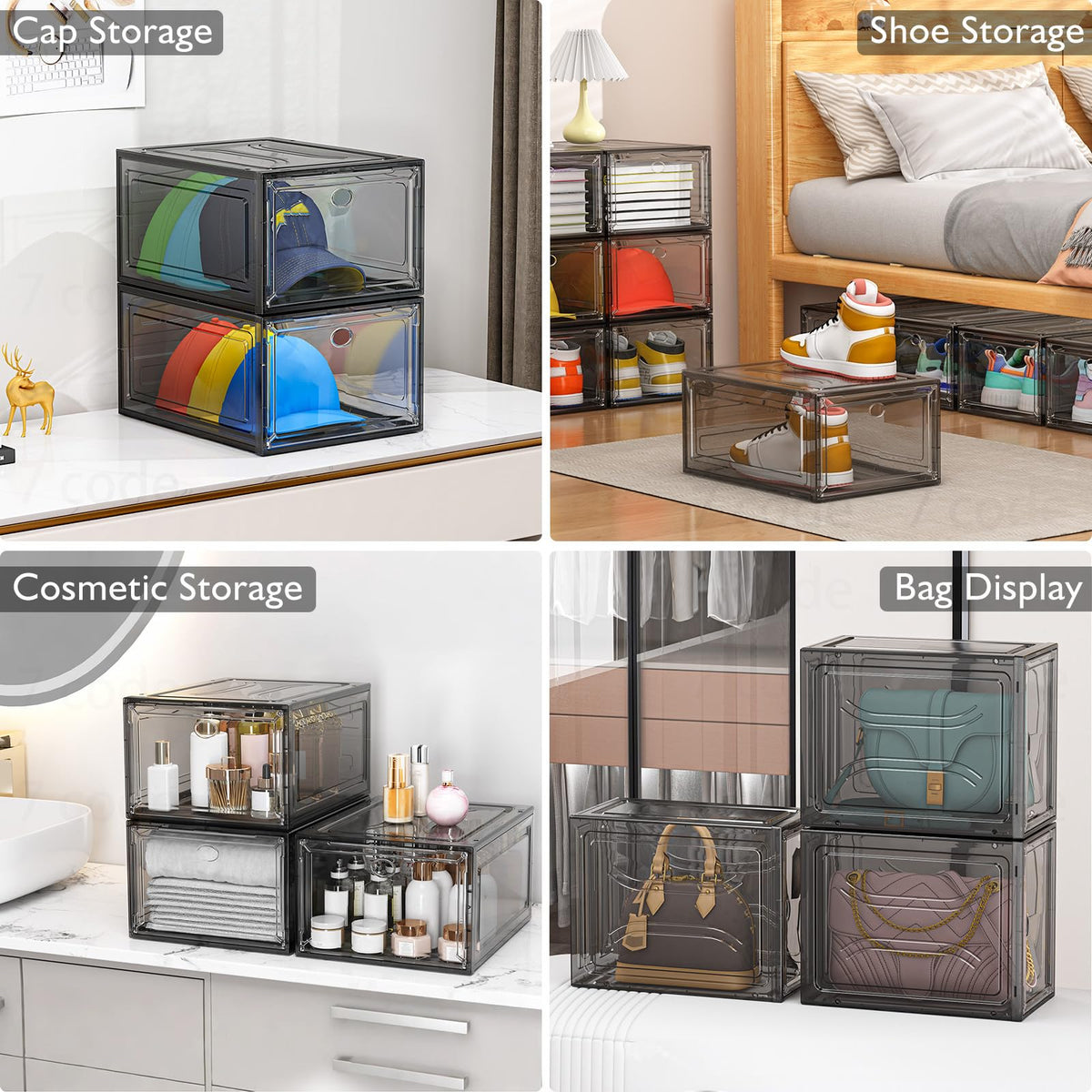 7-code compact stackable design optimizes small spaces.