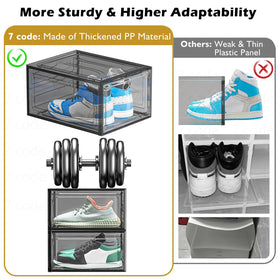 7-code durable plastic construction supports sneakers and more securely.