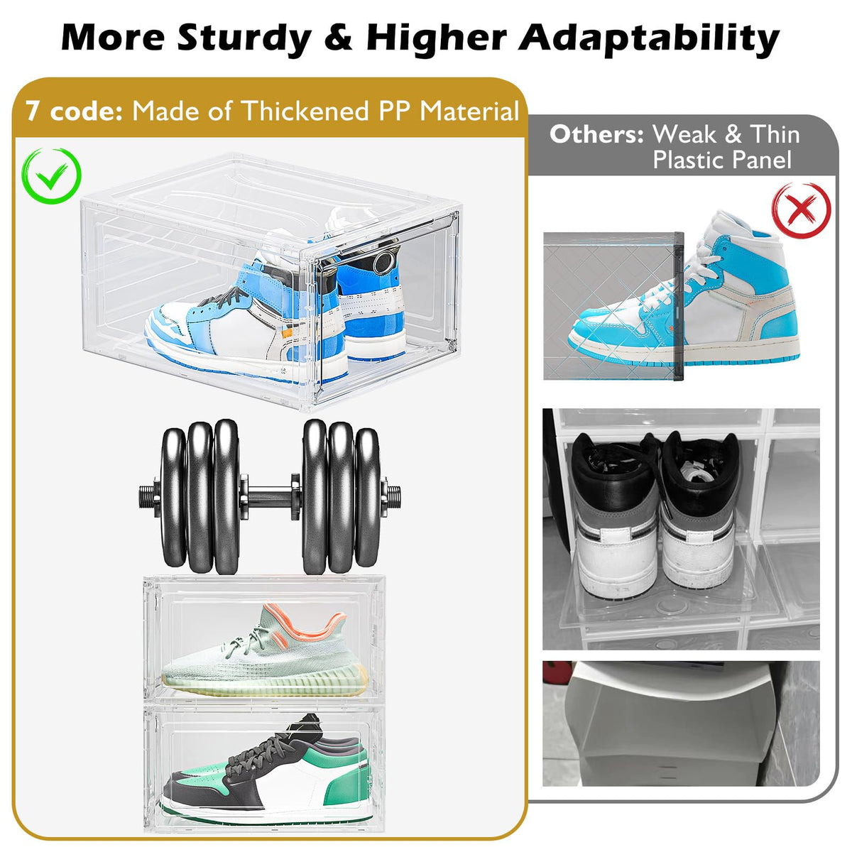 7 code magnetic front door enables quick access to selected footwear.