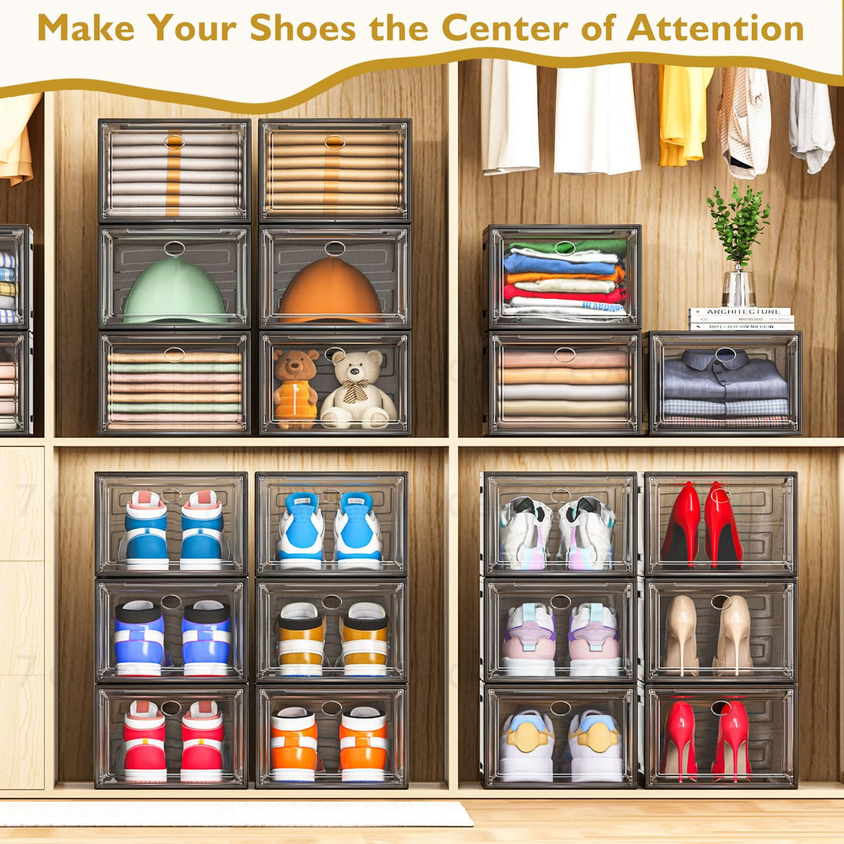 7-code six-pack holds sneakers, boots and more.