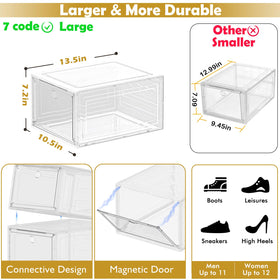 7 code transparent storage boxes help you spot shoes at a glance.