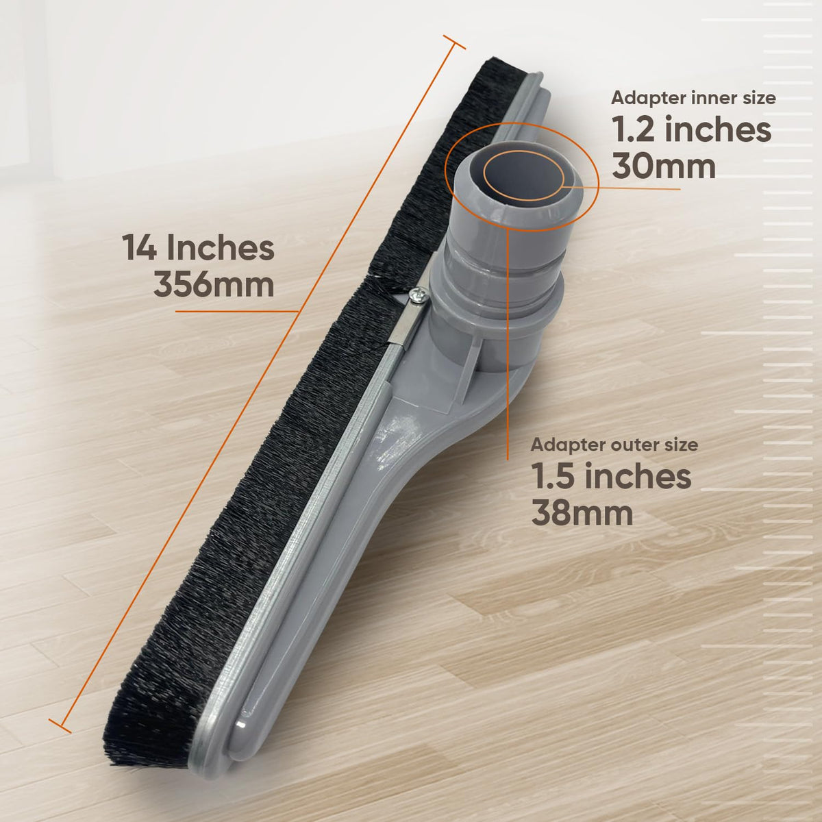 848 Store 14-inch wide head covers large floor areas quickly for efficiency.