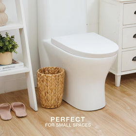 84ECO wicker trash cans in bedroom setup showing cohesive two-piece decor