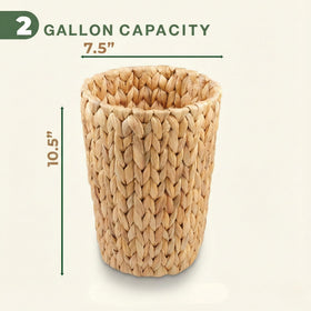 84ECO natural finish wicker trash cans enhancing decor aesthetics