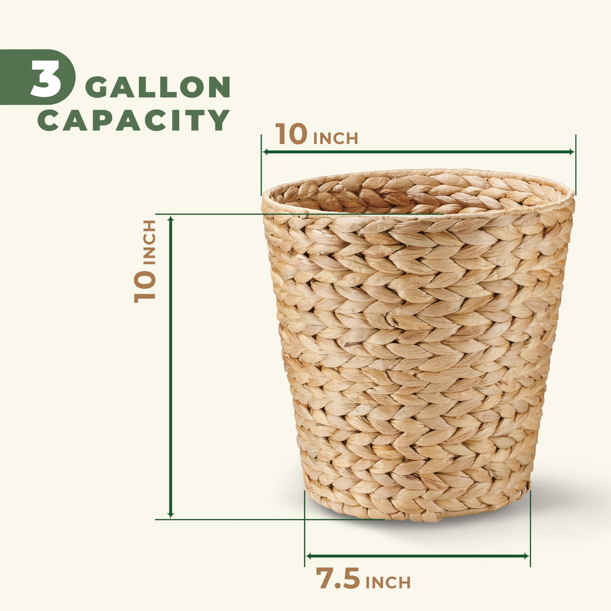 84ECO decorative wastebasket ensemble complements homes with natural texture