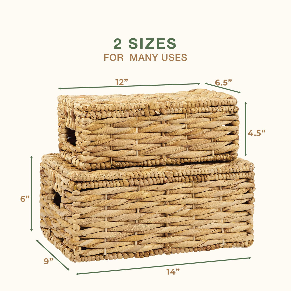 84ECO lidded wicker baskets ideal for toys and crafts storage