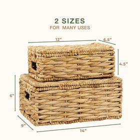 84ECO lidded wicker baskets ideal for toys and crafts storage