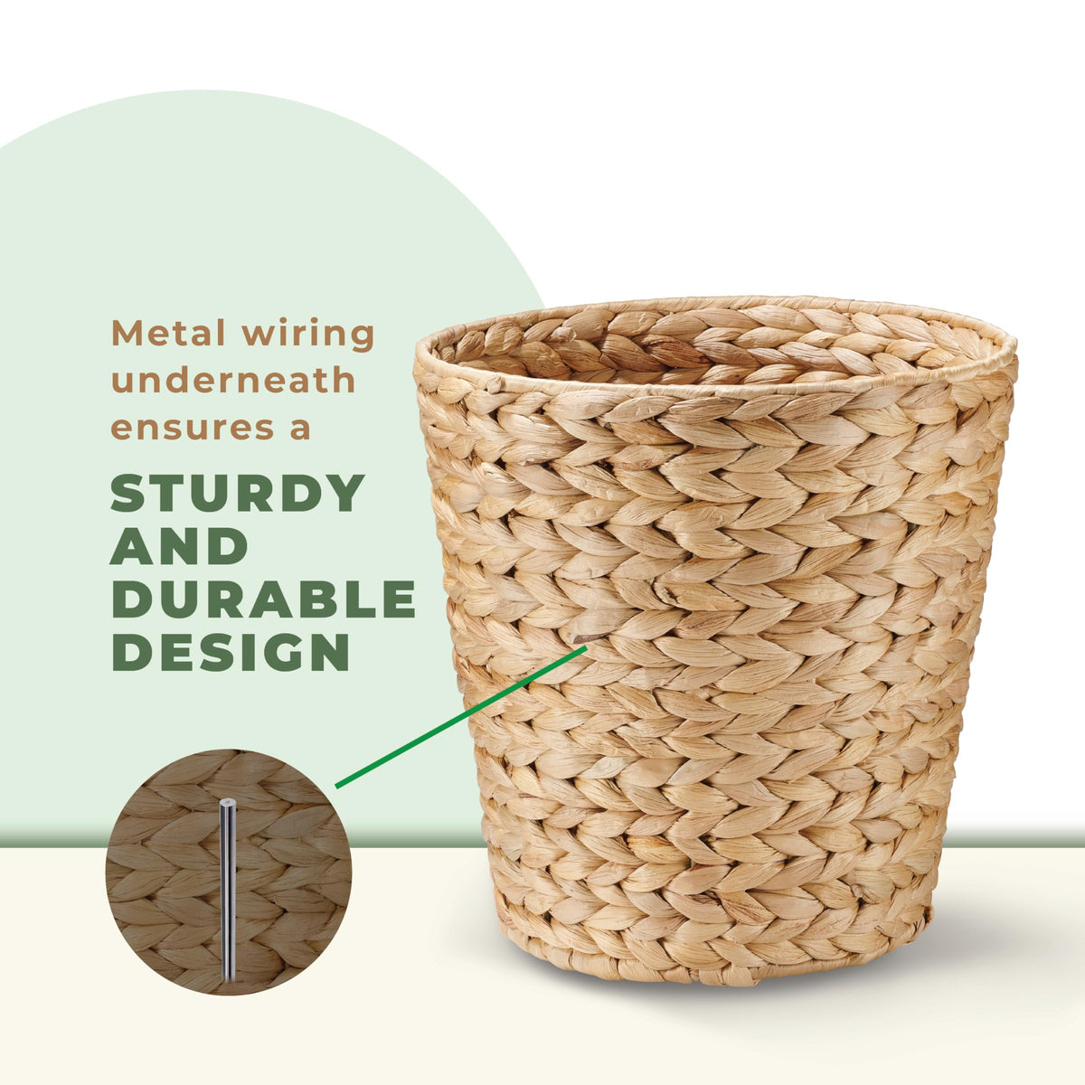 84ECO storage wicker bin doubles as chic organizer in any room