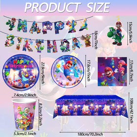 88xiaoyun Mario 9-inch plates; vibrant prints for kid-friendly meals