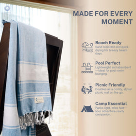 9Threads quick-dry towel dries after swimming, ready for next activity