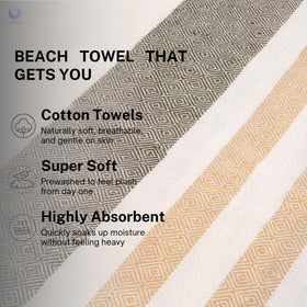 Sage & Sand towel draped by pool highlighting quick-dry performance