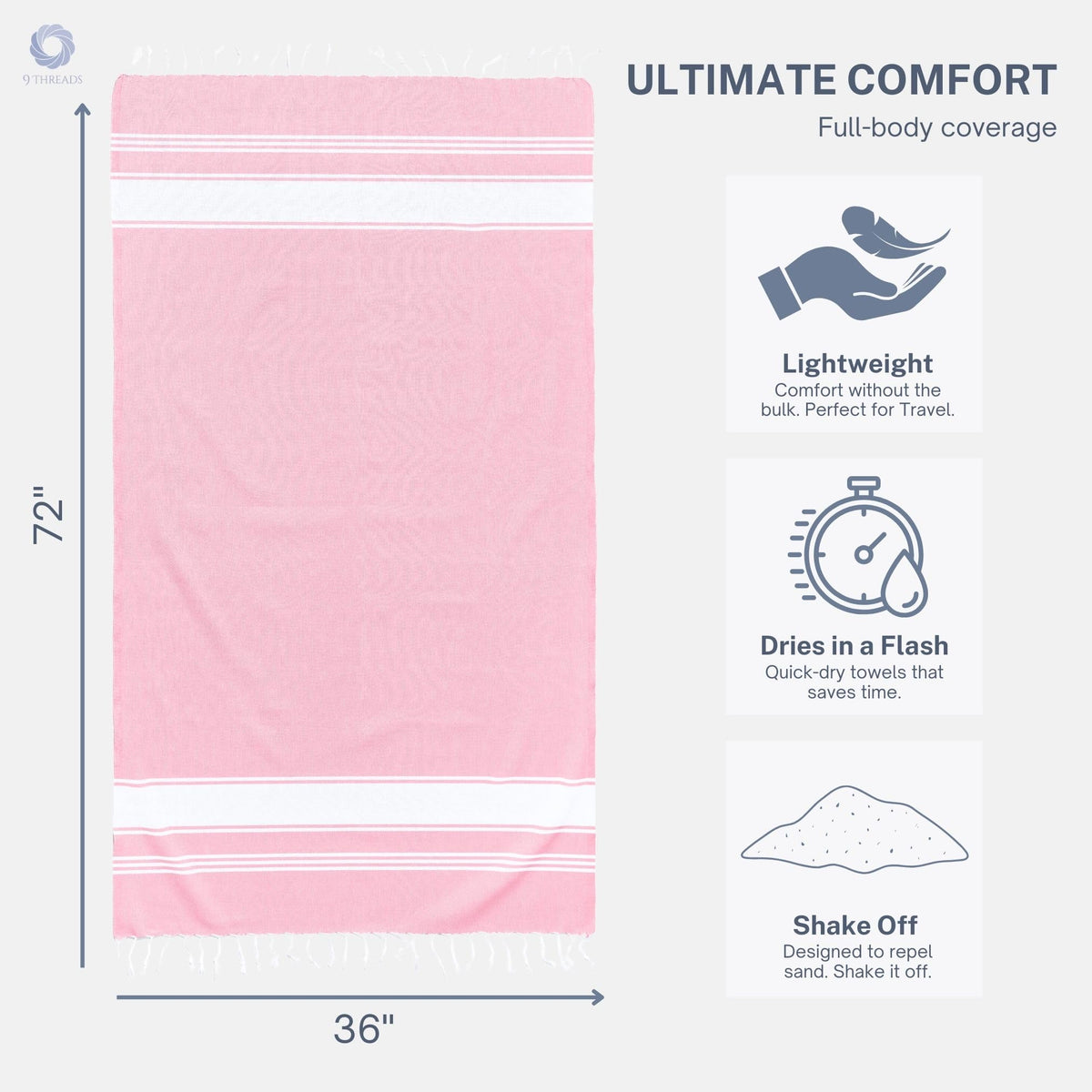 9Threads pink four-pack bundle, convenient for family trips.