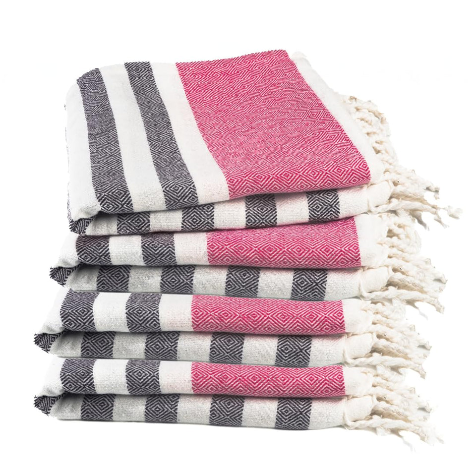 9Threads Rosé Obsidian Turkish beach towel, oversized 36x72, ideal for sun and sand.