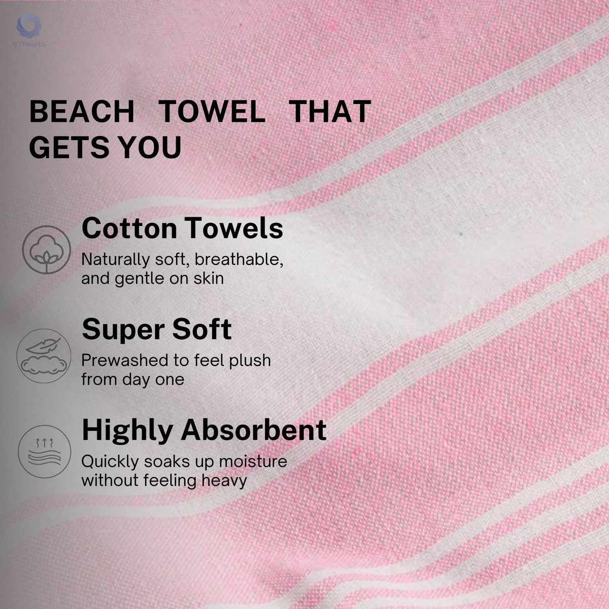 9Threads towel rolled in gym bag demonstrates portability.