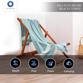 9Threads travel-friendly towel folds compactly for carry-on use