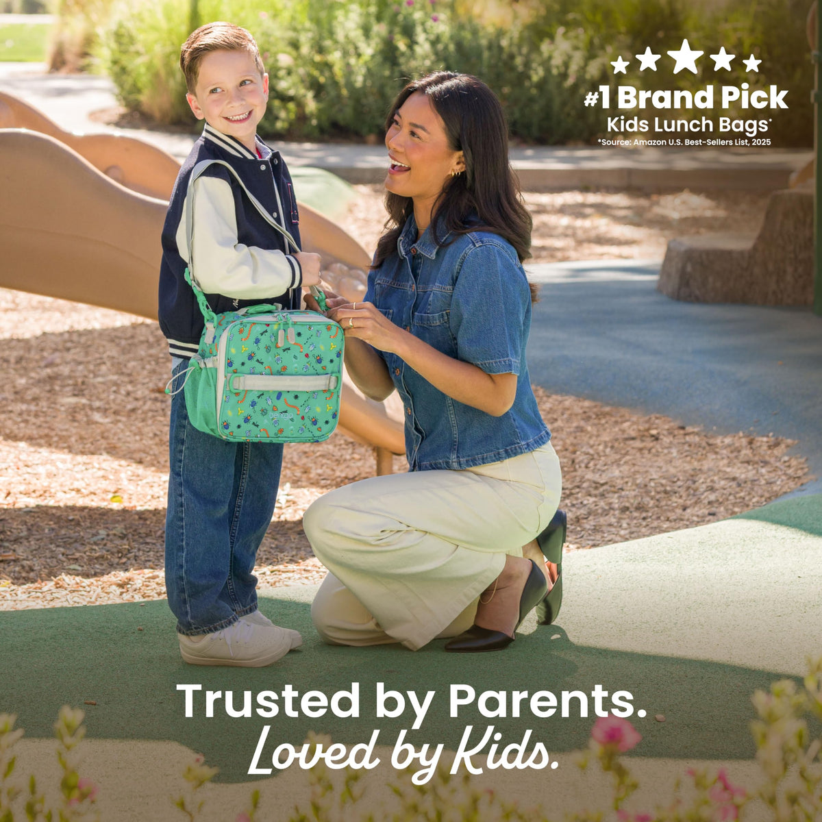 Bentgo Kids Lunch Bag insulated compartment close-up, keeps meals fresh on the go.