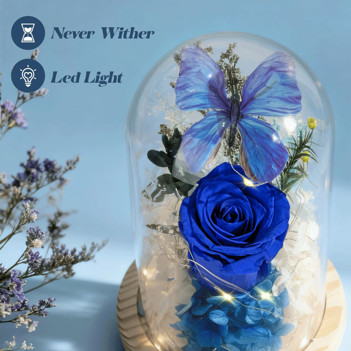 Romantic gift idea: preserved rose dome from JIGQGY for mom or wife