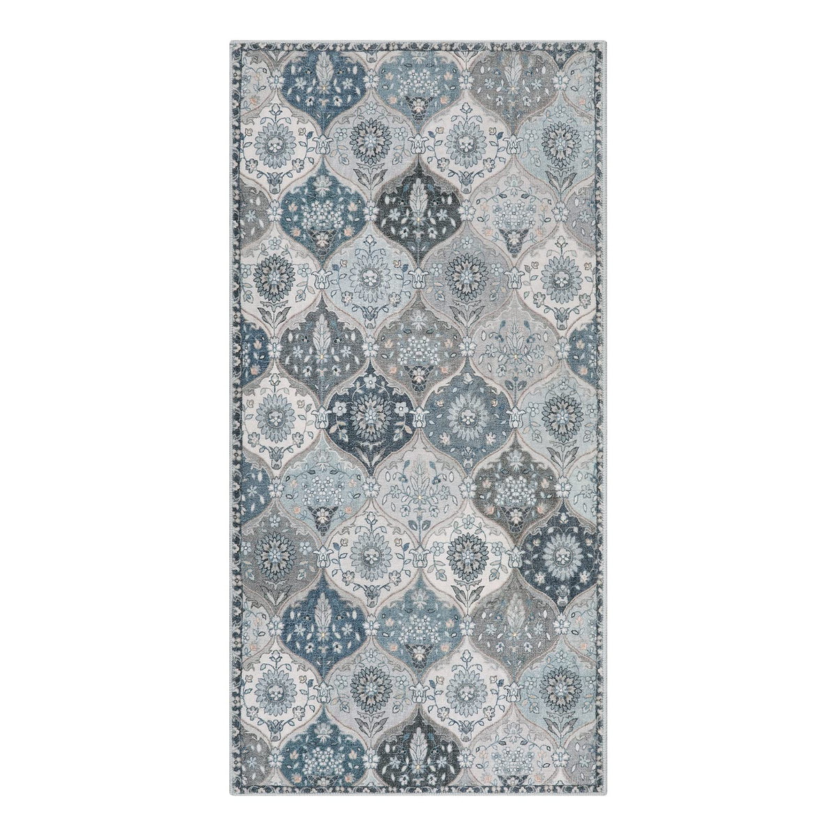 Lahome Moroccan Trellis rug closeup highlights soft fibers for comfortable feet.