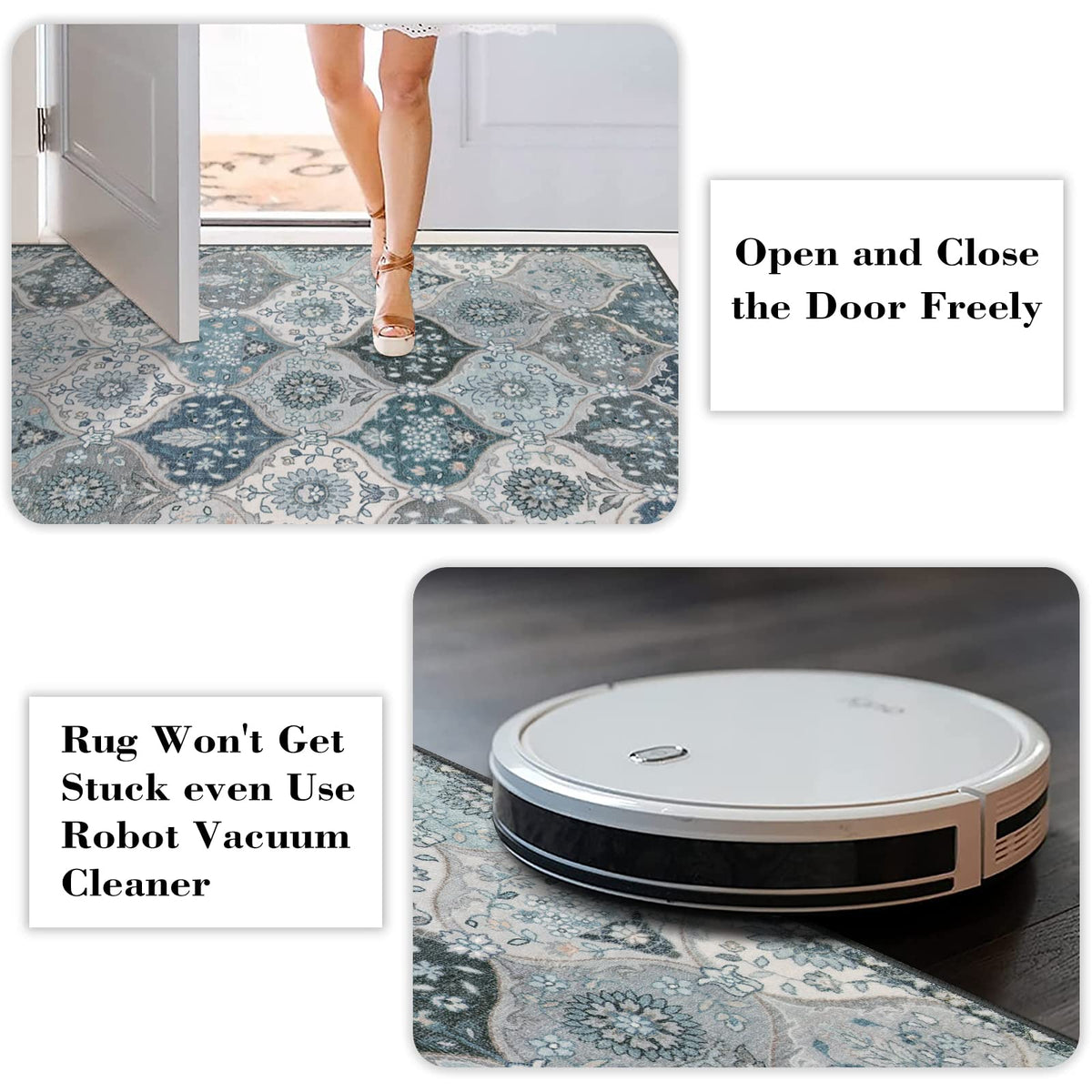 Lahome Moroccan Trellis rug machine-washable design simplifies maintenance.
