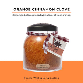 A Cheerful Giver 34oz papa candle jar with lid adds decorative warmth.