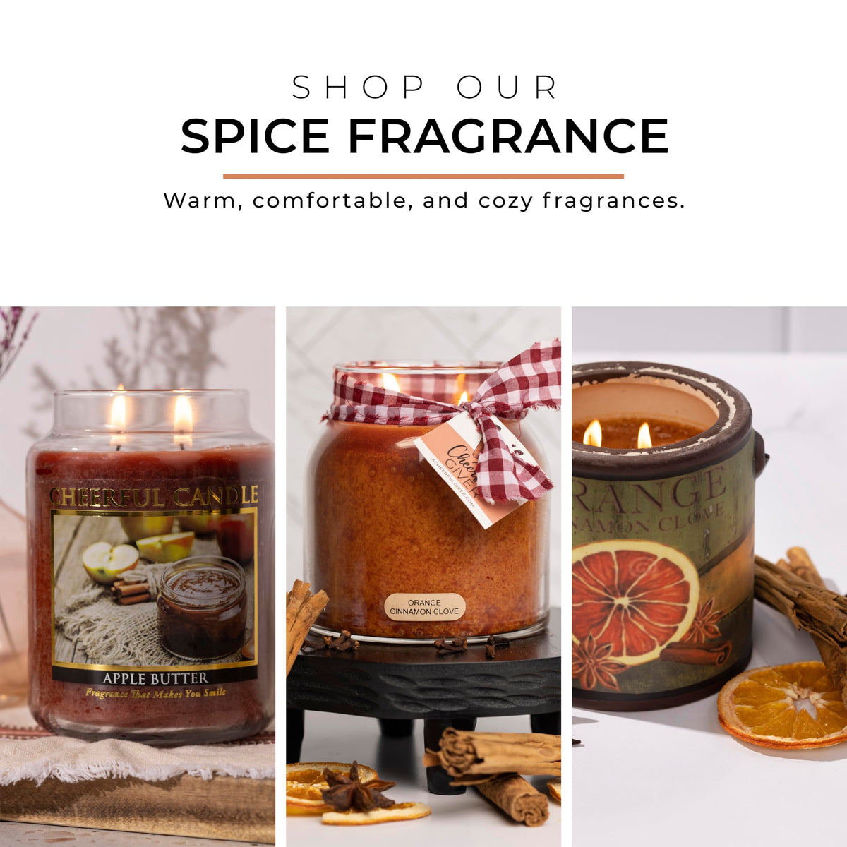 A Cheerful Giver glass holder candle enhances seasonal decor.