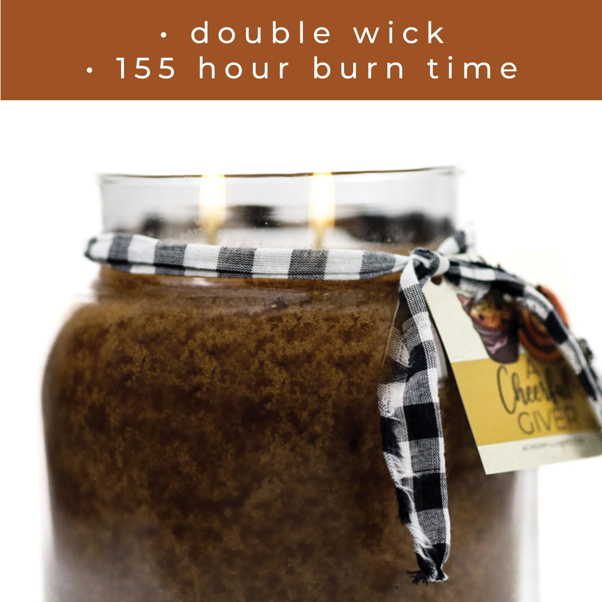 Farmhouse decor scene with Praline Caramel Sticky Buns candle, perfect for seasonal tables.