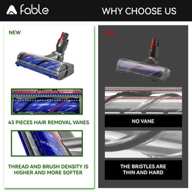 A Fable Adaptable Motorhead supports Dyson V10 and V15 for broad compatibility.
