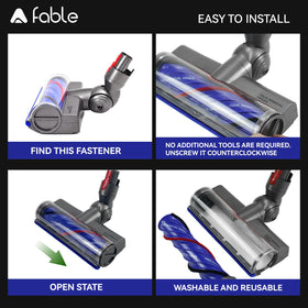 A Fable full-articulation head rotates 180° and tilts 90° for versatile reach.