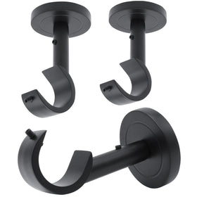 A Key Tech curtain rod brackets pack for wall and ceiling installation with a clean look