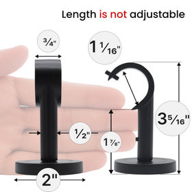 A Key Tech durable aluminum brackets compatible with 3/4 to 1 inch rods