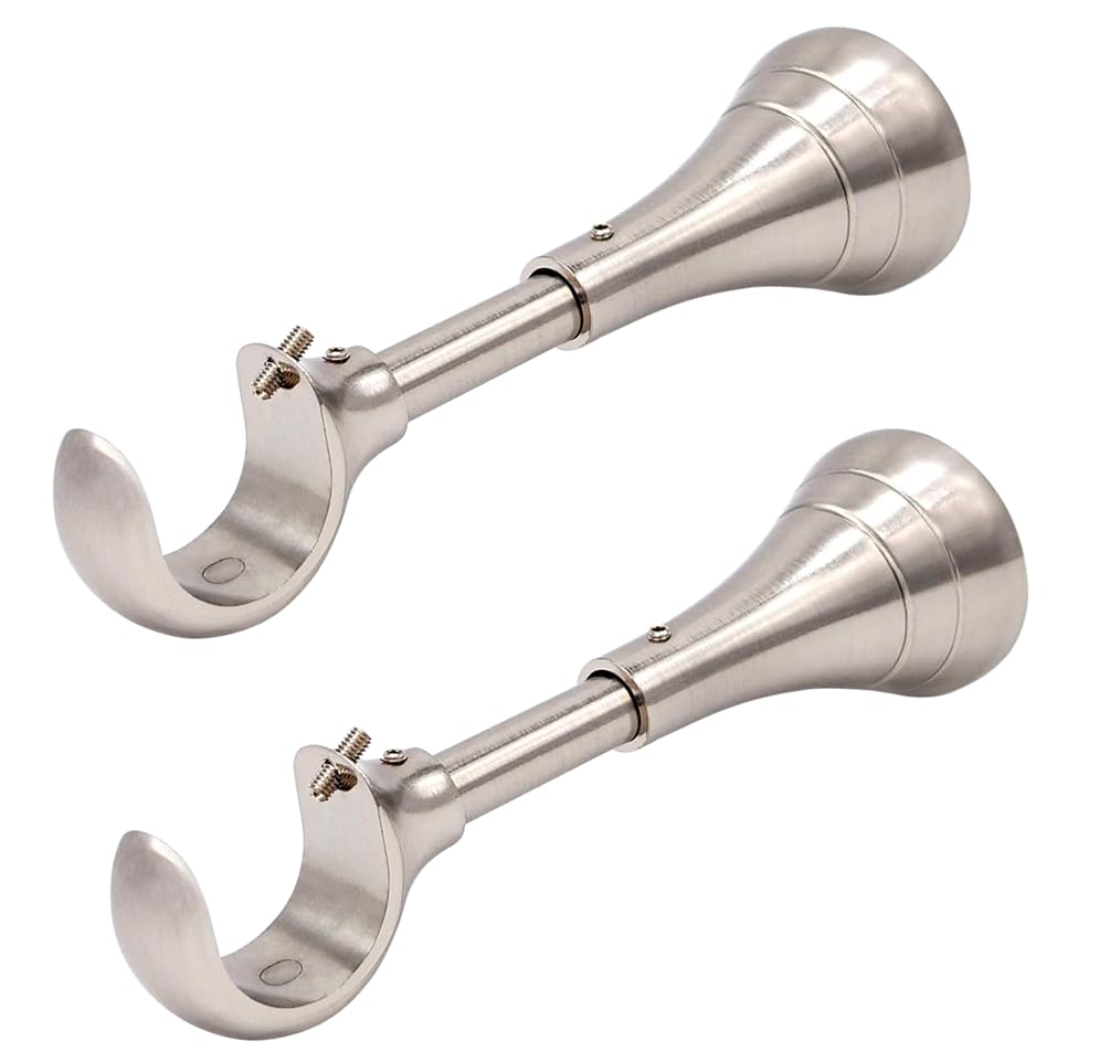 A Key Tech heavy-duty curtain rod brackets showing 6-inch wall clearance for deep window sills