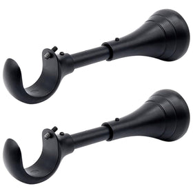 A Key Tech heavy-duty curtain rod brackets with 6-inch wall clearance