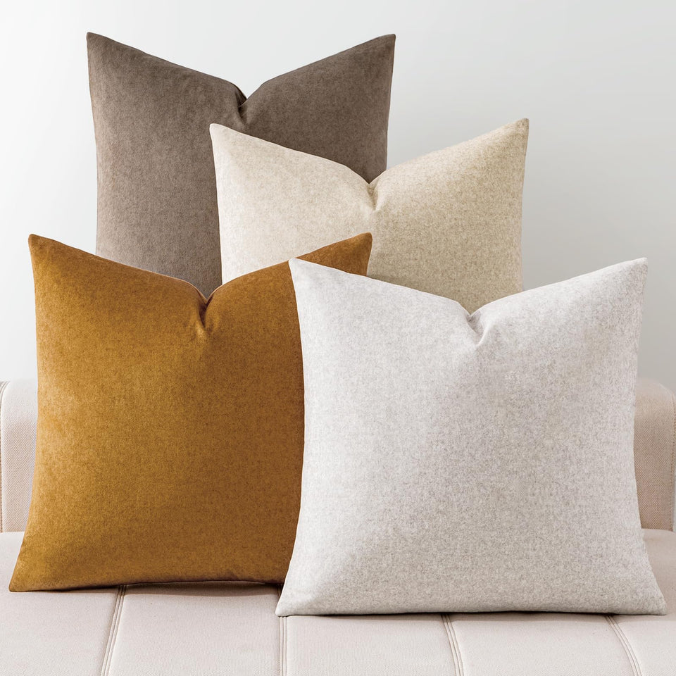 A Moment brown waterproof pillow covers set of four for outdoor seating