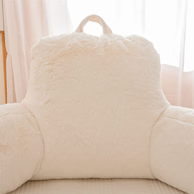 A Nice Night back rest with arms provides shoulder and neck relief while watching TV