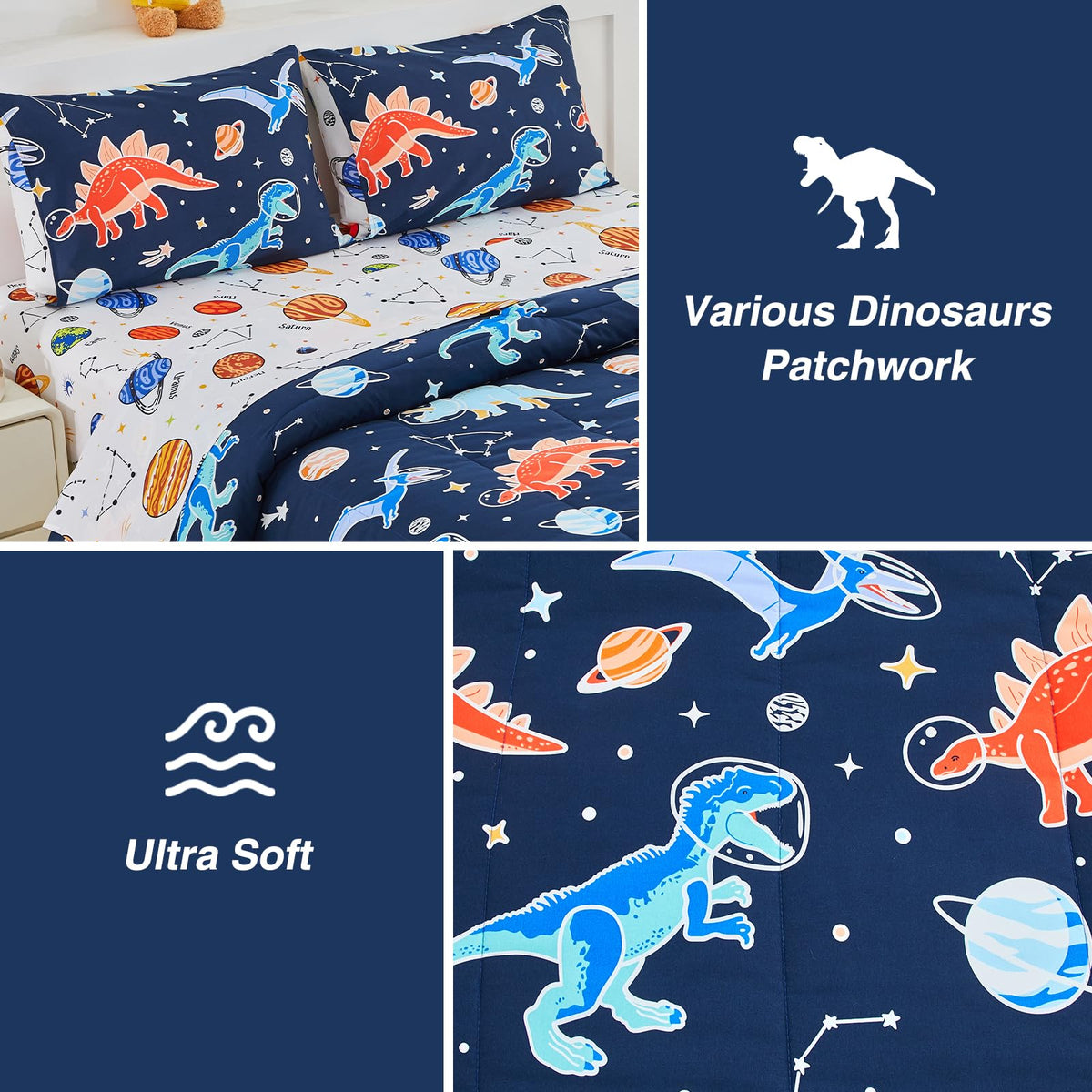A Nice Night full-size set with sheets included for easy bed making