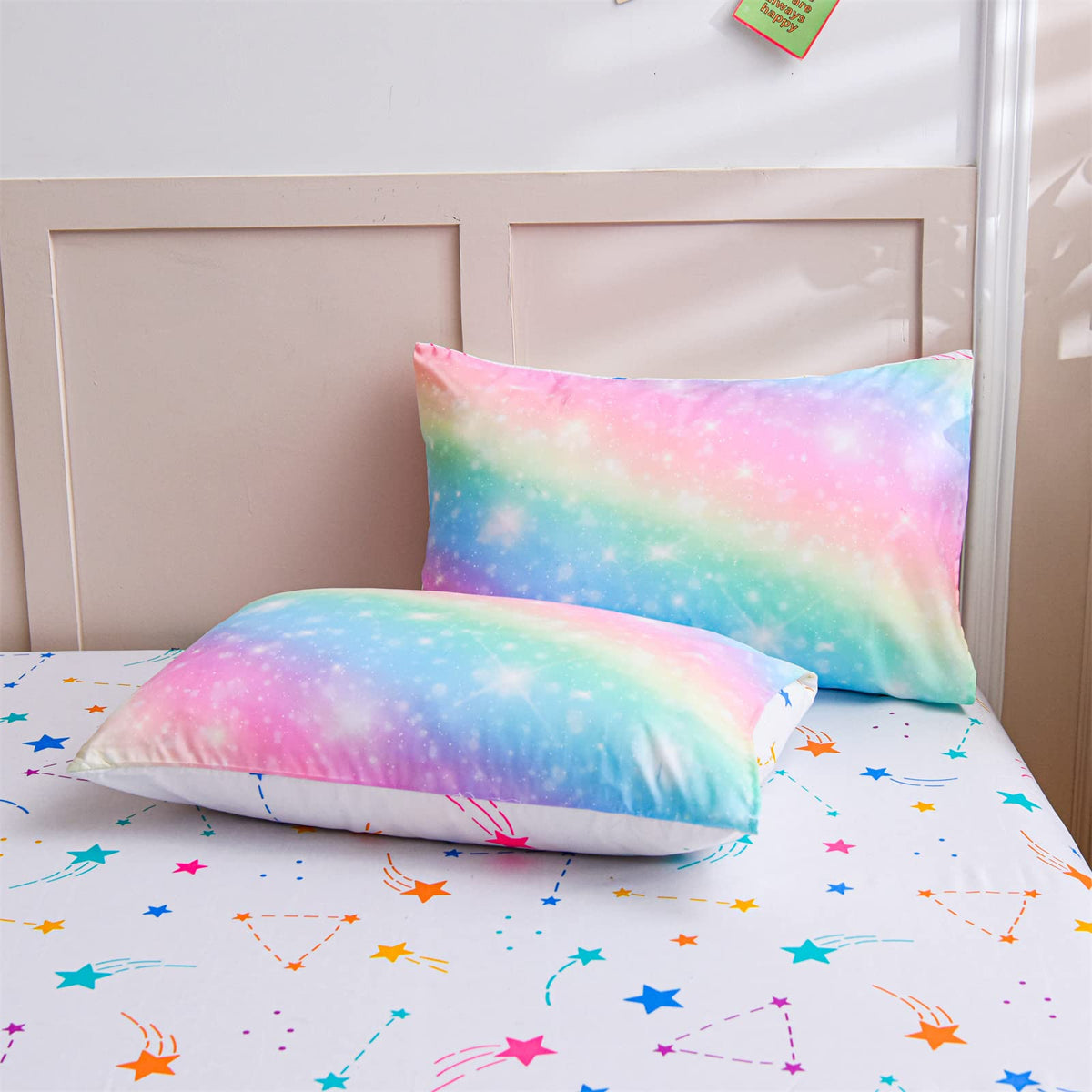 A Nice Night glitter cushion cover 18x18 adds playful decor.