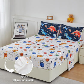 A Nice Night space-pattern bedding highlighting space-themed print