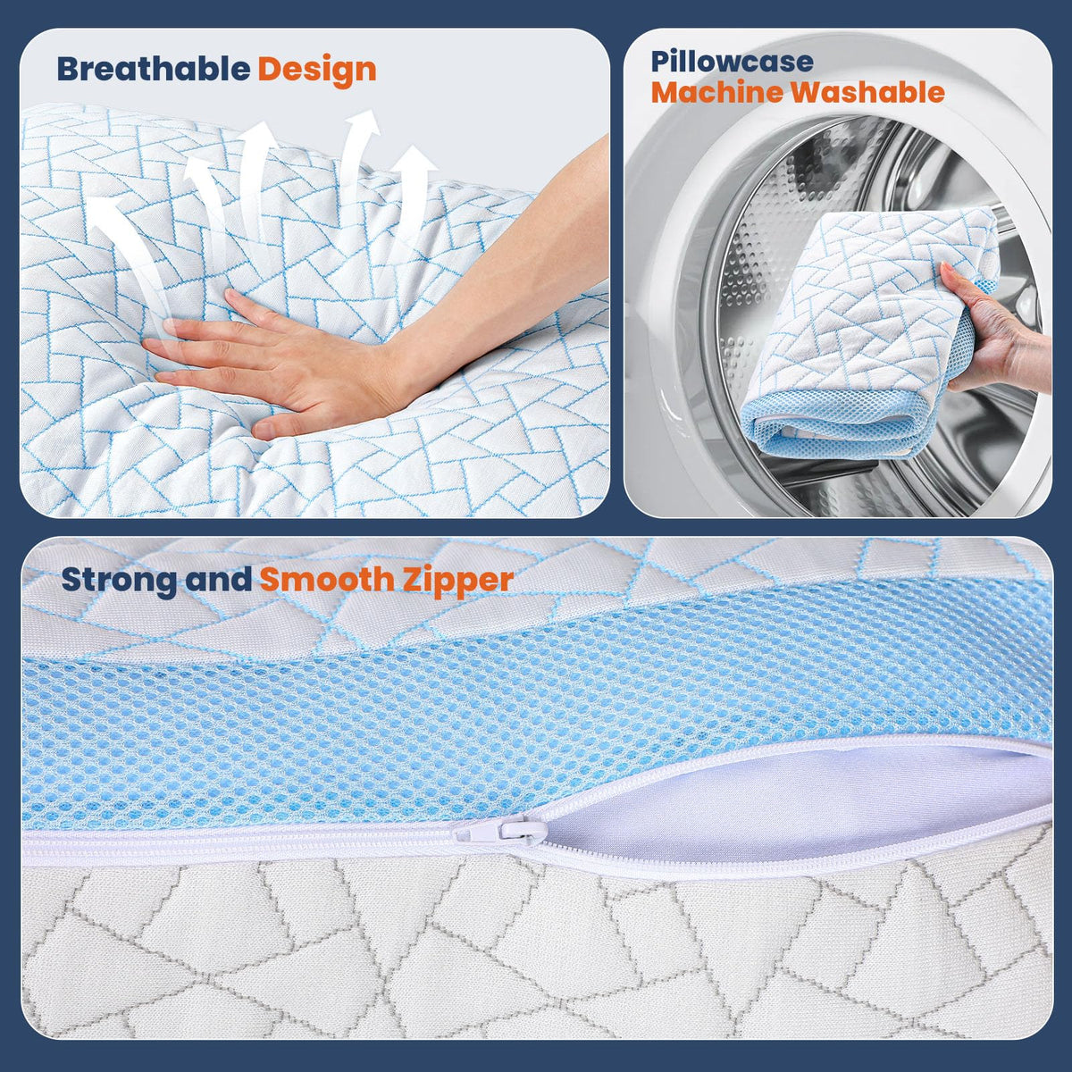 A-Pce durable washable cover image shows simple care and freshness.