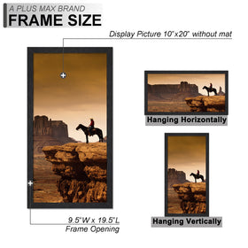 A PLUS MAX 10x20 frame open display, perfect for poster photos.