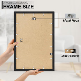 A PLUS MAX 18x24 frame close-up of measurements for a precise fit.