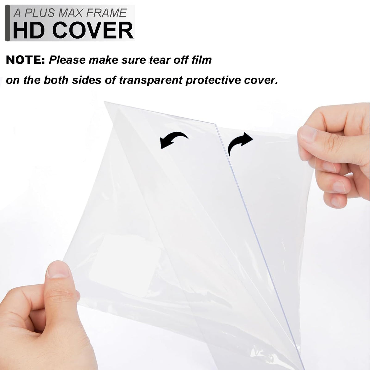 A PLUS MAX HD cover detail protects artwork with clear visibility.