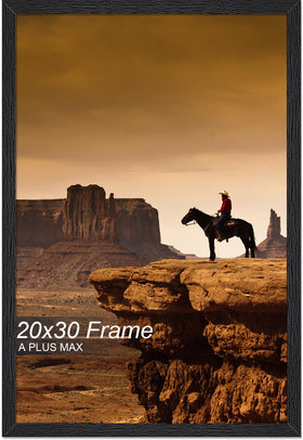 A PLUS MAX 20x30 frame front view with wood-grain finish for wall display.