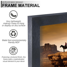 A PLUS MAX 24x36 frame with HD cover and backboard for clear viewing.